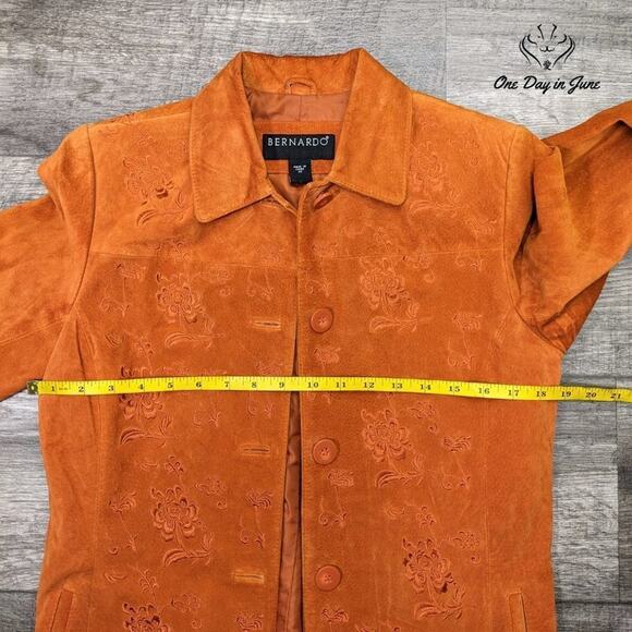 Bernardo Embroidered Leather Jacket Size XS - Picture 3 of 5